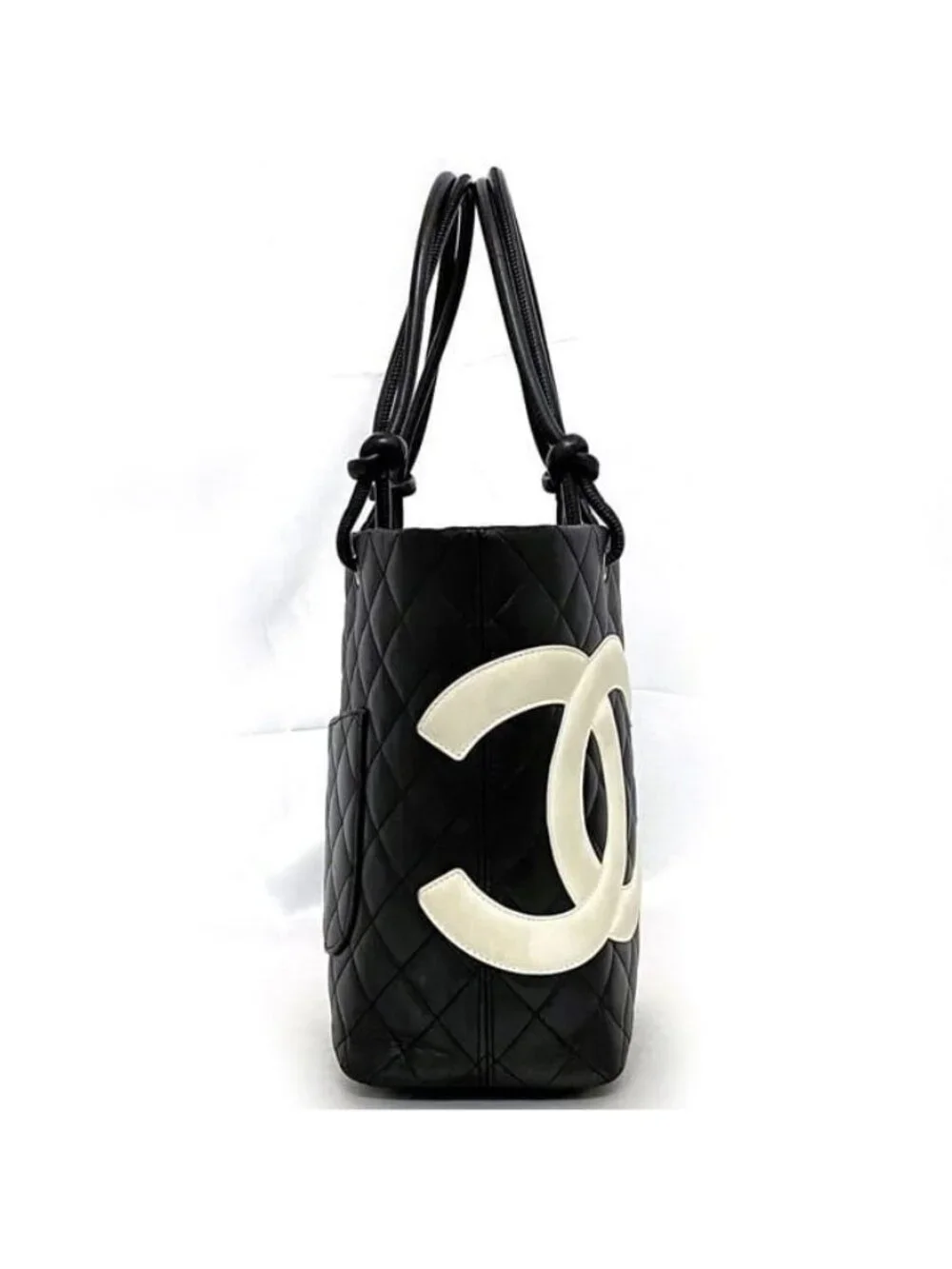 Chanel Tote Bag Black White Cambon - Picture 3 of 10
